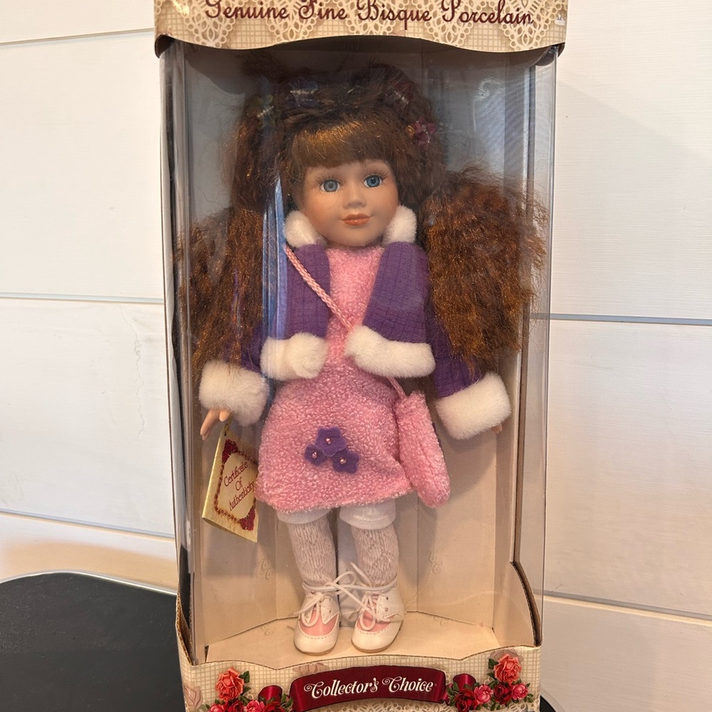 NIB Collectors Choice Bisque porcelain doll